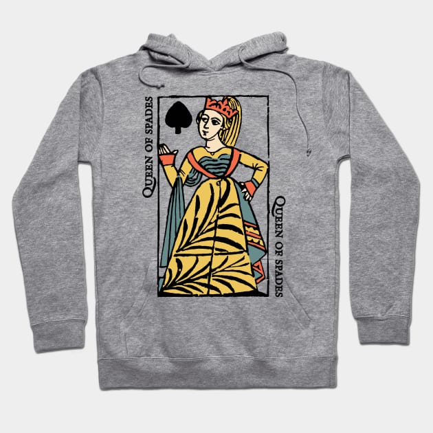 Character of Playing Card Queen of Spades Hoodie by KewaleeTee